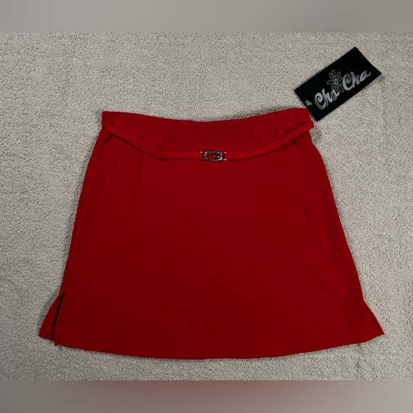 Juniors ChaCha large Red Mini vintage skirt Deadstick NWT - Picture 1 of 7